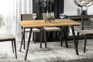 Nowoczesny rozkładany stół LIWIA 130-210 x 80 cm (dąb wotan)
