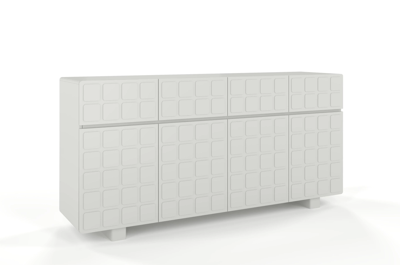 Nowoczesna komoda z frontami 3D Skandica CUBO LONG / kolor szary mleczny / szer. 169 cm