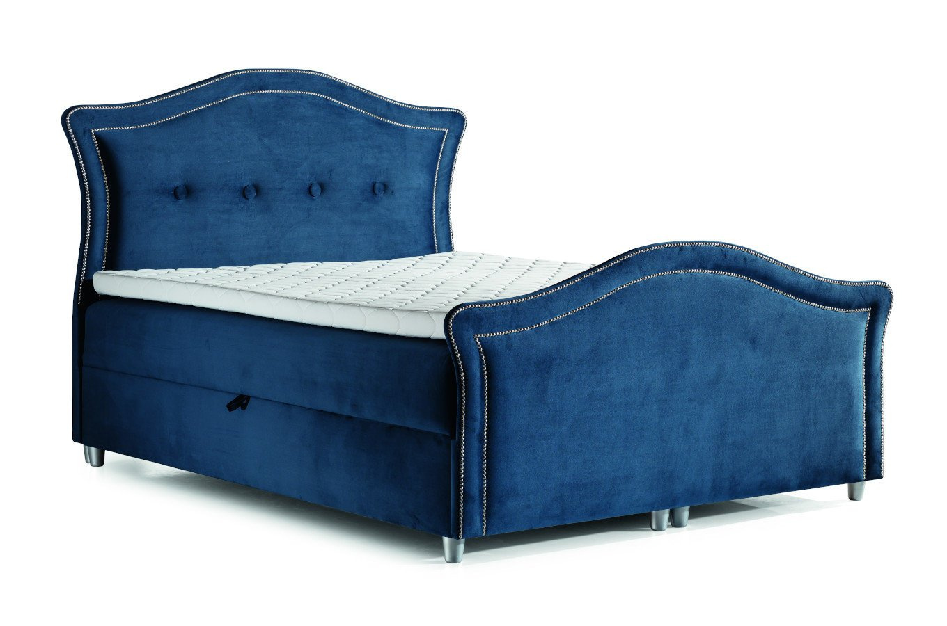 Stylowe tapicerowane łóżko kontynentalne do sypialni ENRICA