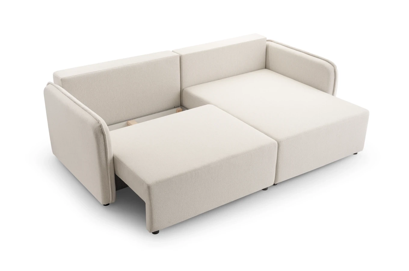 Nowoczesny rozkładany narożnik MUSA z pojemnikiem na pościel