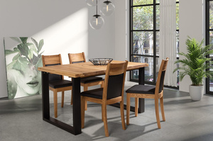 Rozkładany stół dębowy HEKTOR PLUS / 180-260 x 90 cm