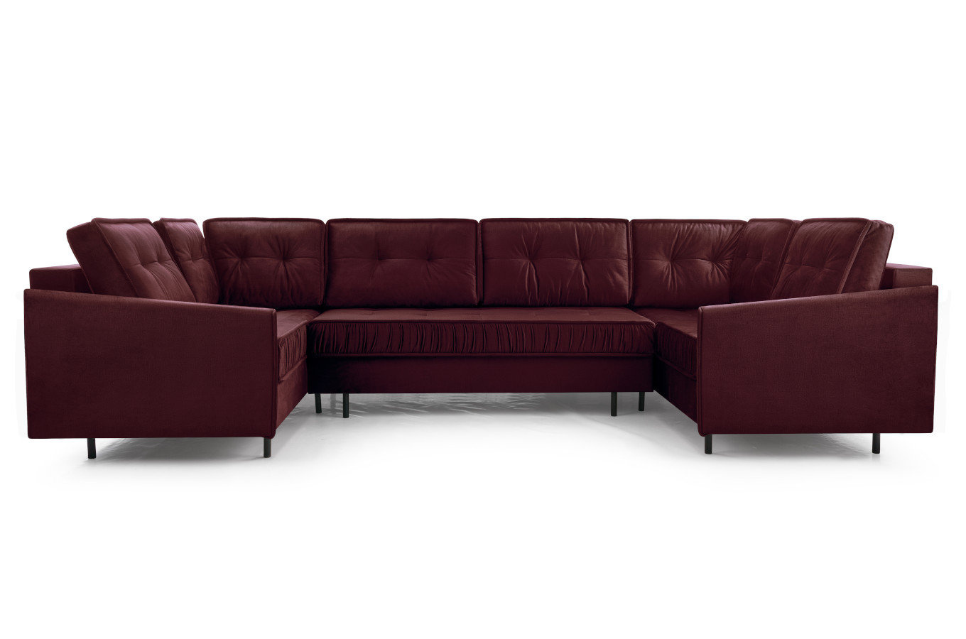 Duży nowoczesny narożnik ZANZIBAR U z funkcją spania i pojemnikiem na pościel