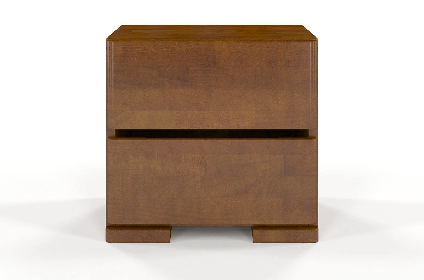 Drewniana szafka nocna bukowa Visby Sandemo High 2S / kolor biały