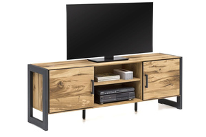 Nowoczesna dębowa szafka RTV TURID 2D / szer. 167,5 cm