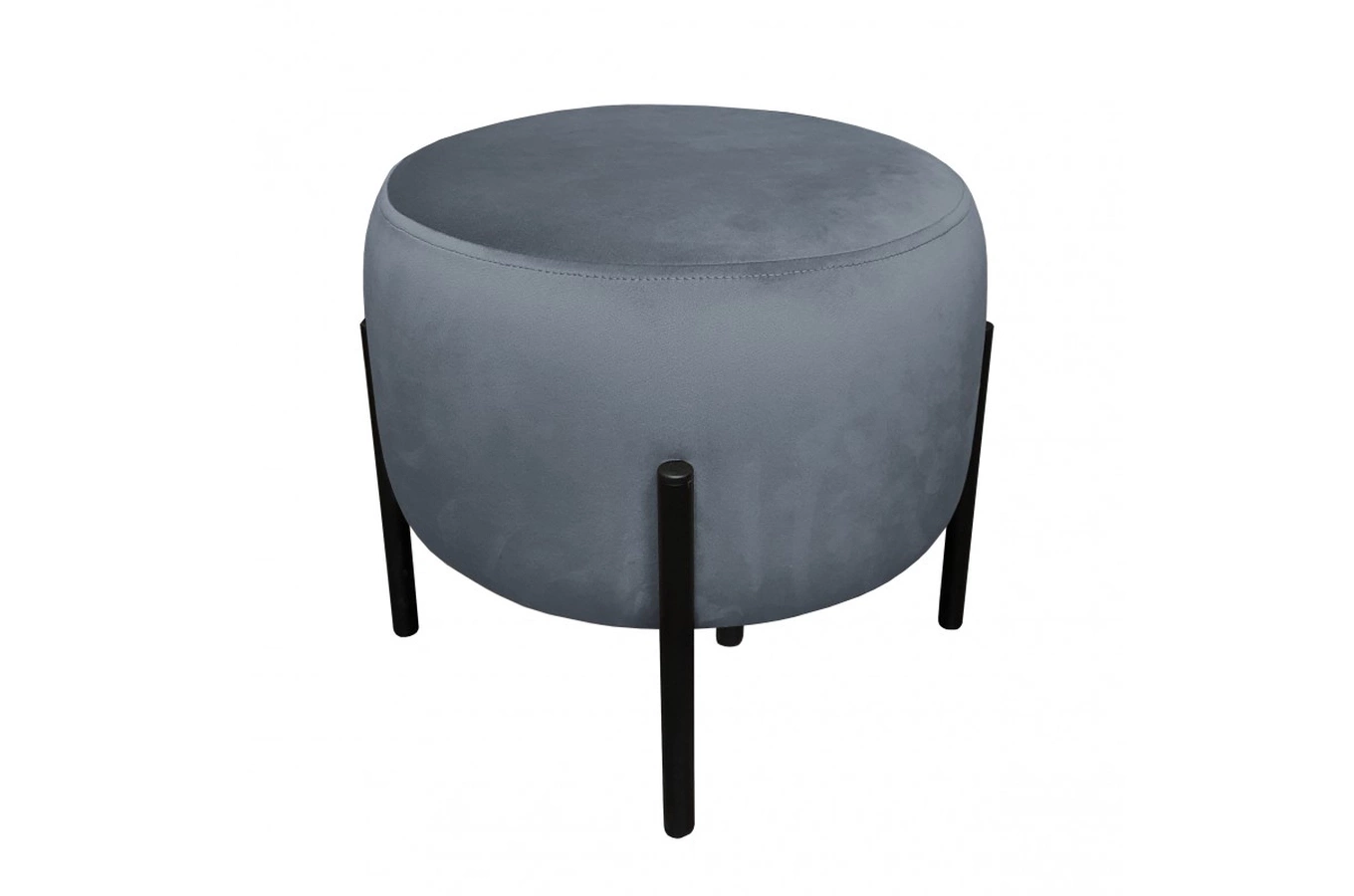 Tapicerowany okrągły puf OTTO na metalowych nogach / kolor tkaniny + podstawy do wyboru!