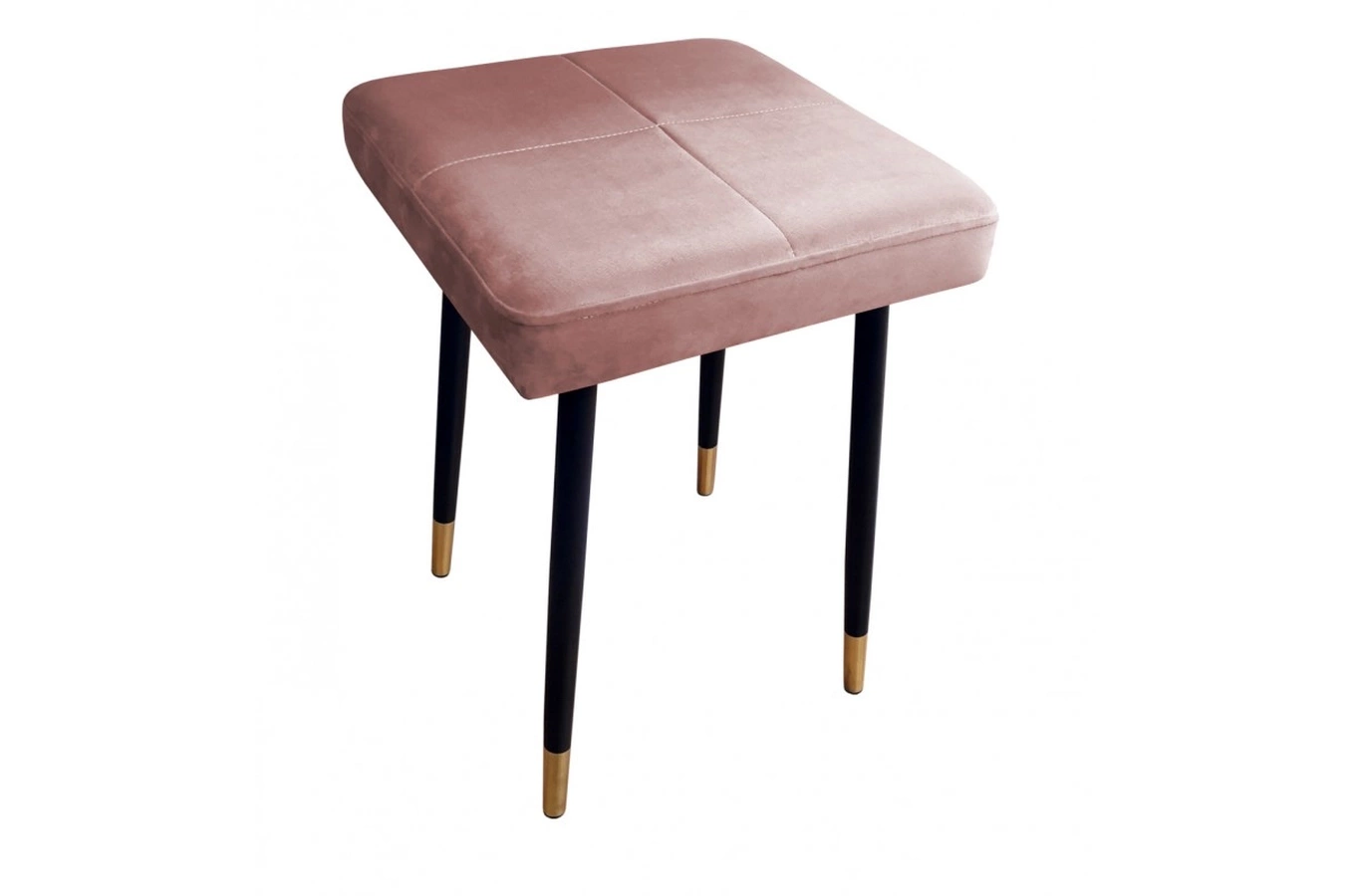 Tapicerowany taboret QUINTO na metalowych nogach / kolor tkaniny + podstawy do wyboru!