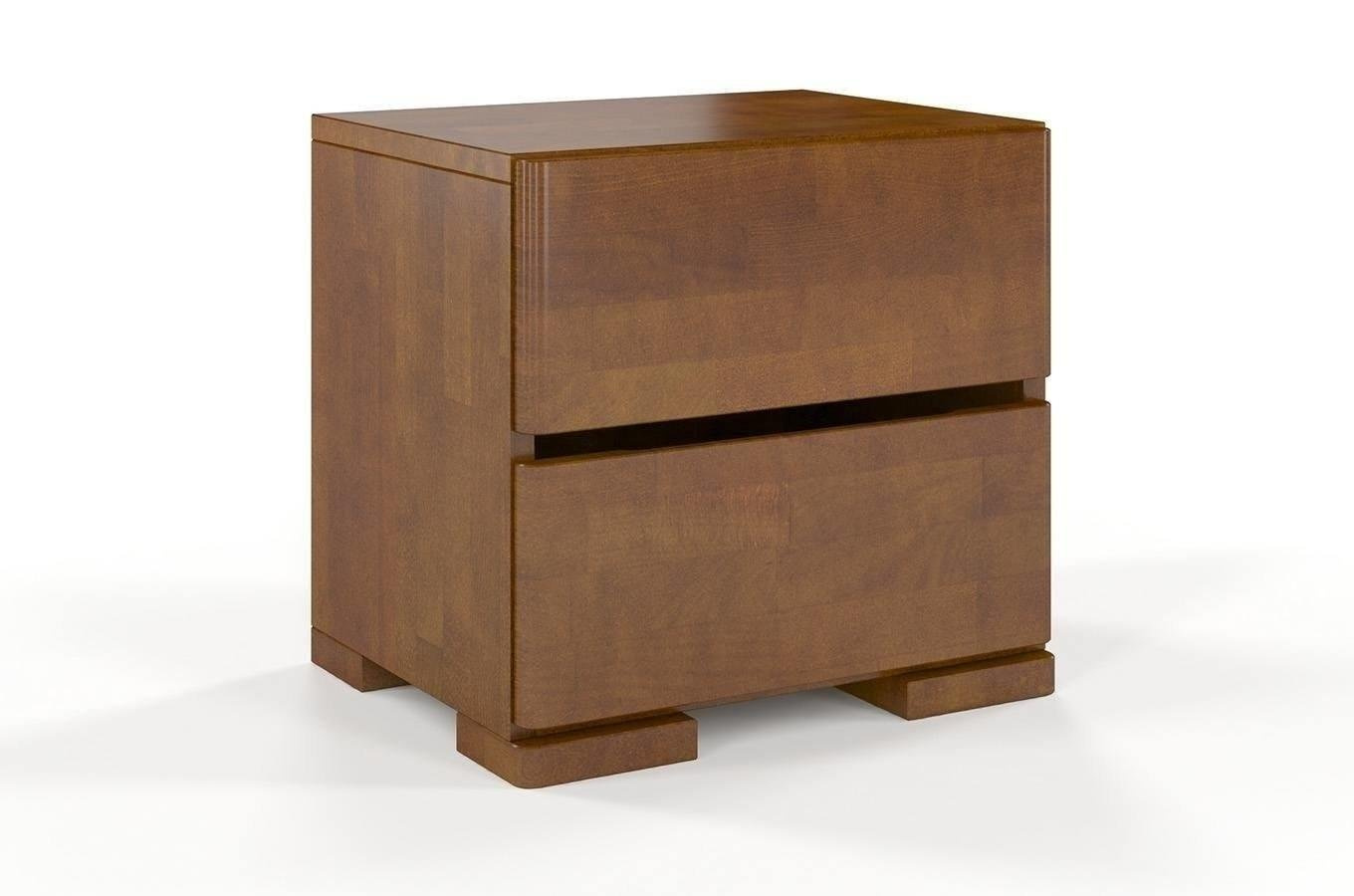 Drewniana szafka nocna bukowa Visby Sandemo High 2S / kolor biały