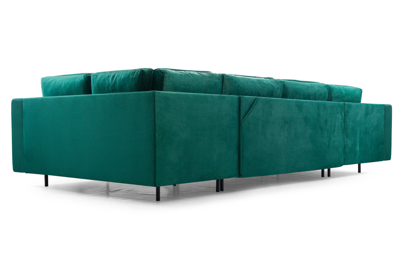 Duży nowoczesny narożnik HAITI U z funkcją spania i pojemnikiem na pościel