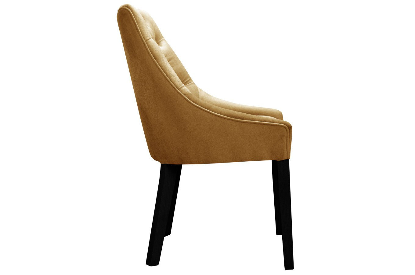 Eleganckie pikowane krzesło DONNA CHESTERFIELD na drewnianych nogach