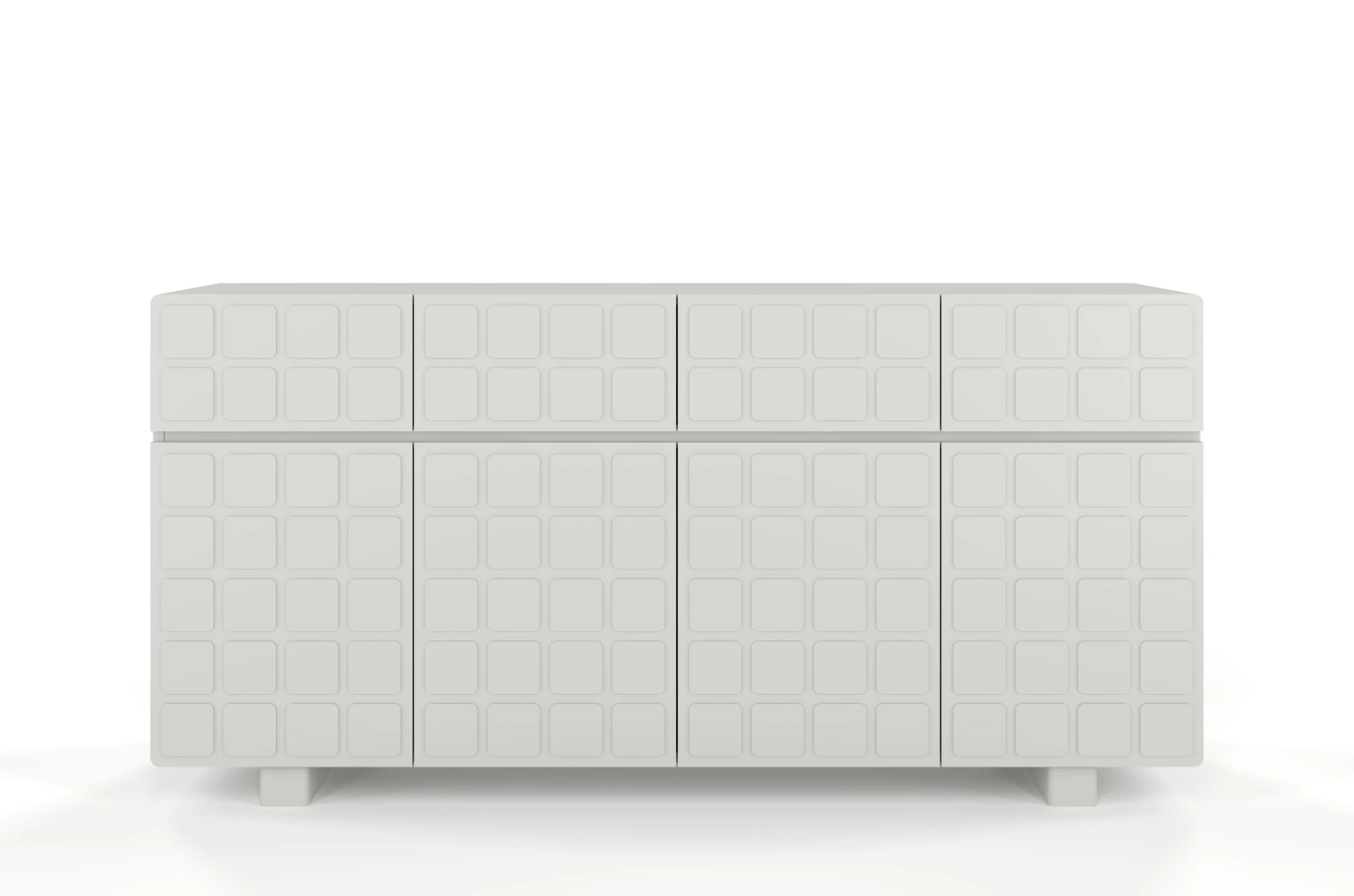 Nowoczesna komoda z frontami 3D Skandica CUBO LONG / kolor szary mleczny / szer. 169 cm