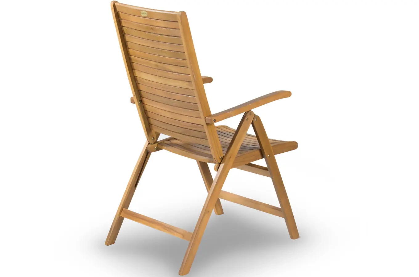 Składane krzesło ogrodowe SINTRA z drewna akacjowego z beżową poduszką