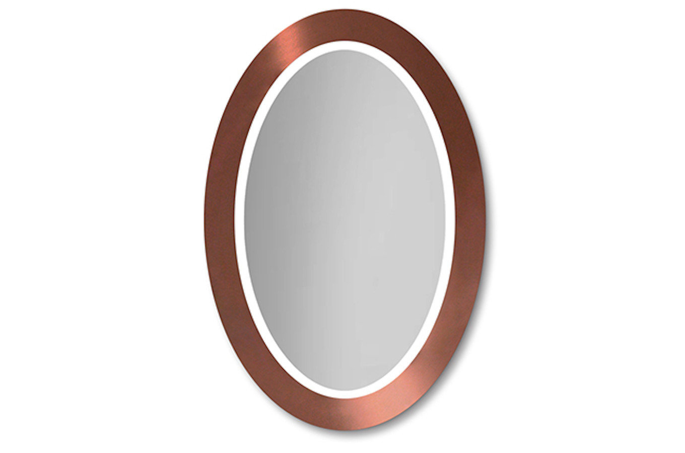 Owalne lustro OVAL BOLD z oświetleniem LED / rama dostępna w 5 kolorach