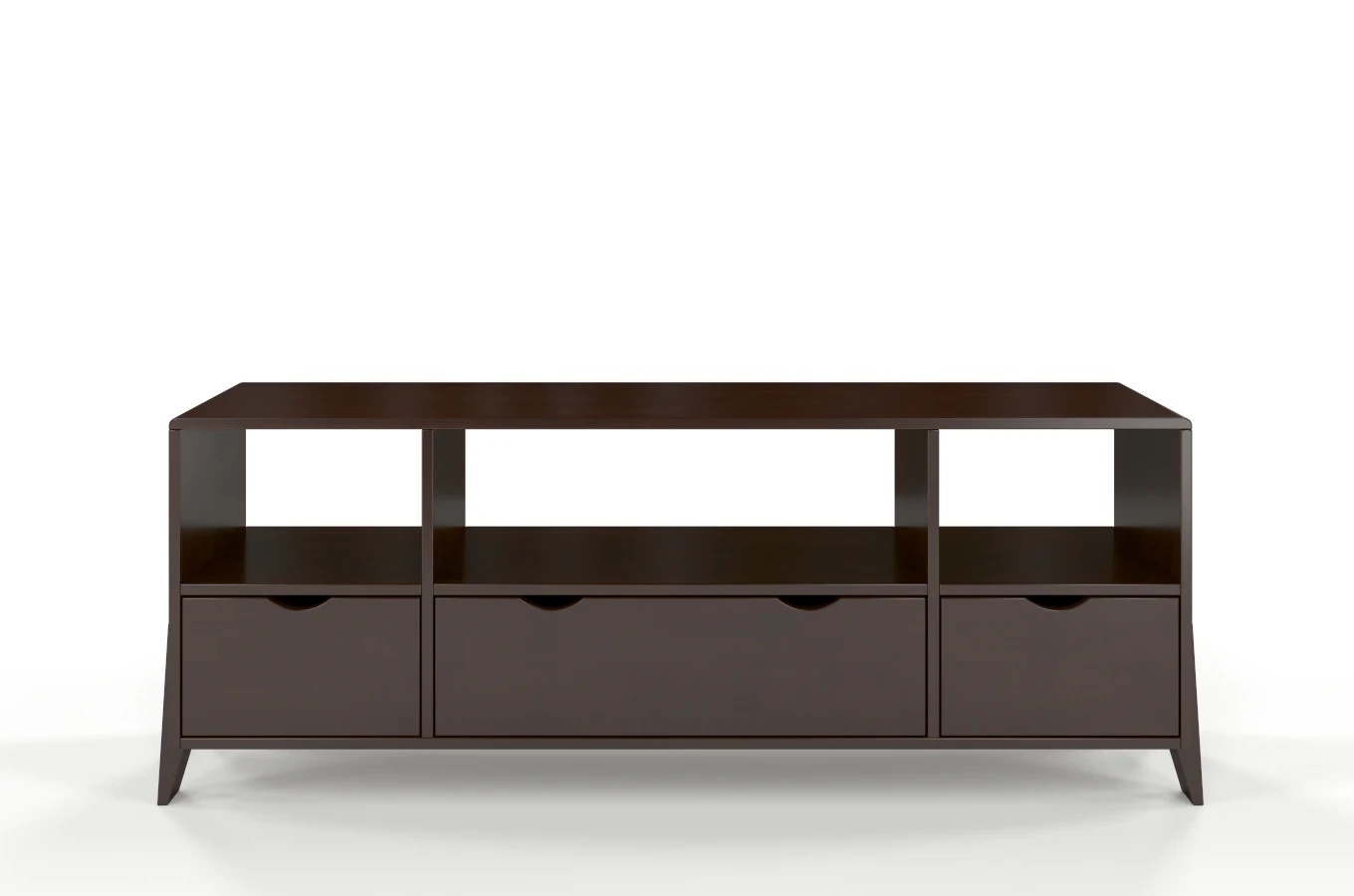 Drewniana szafka RTV bukowa Visby GDYNIA na nóżkach / szer. 160 cm