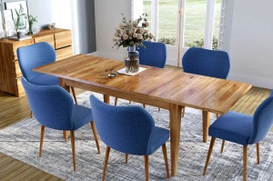 Stół drewniany dębowy rozkładany Visby CORTENA 140-220 cm