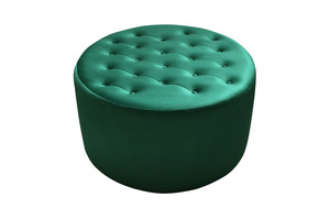 Elegancki puf RENEE z pikowanym siedziskiem / średnica 80 cm