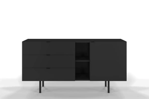 Nowoczesna czarna komoda z szufladami Skandica MYWAY / szer. 160 cm
