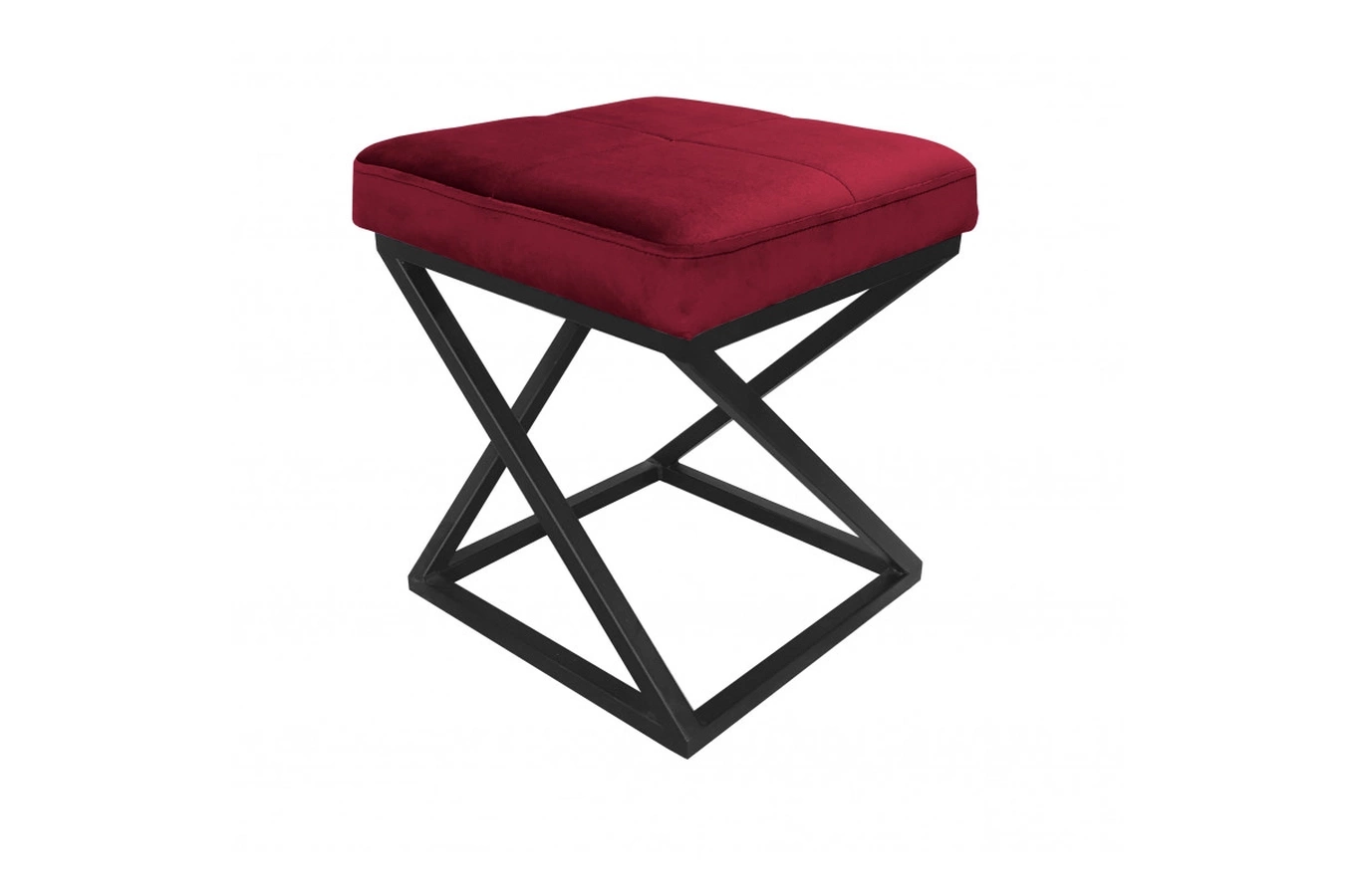 Tapicerowany puf DIXI na metalowych nogach / kolor tkaniny + podstawy do wyboru!