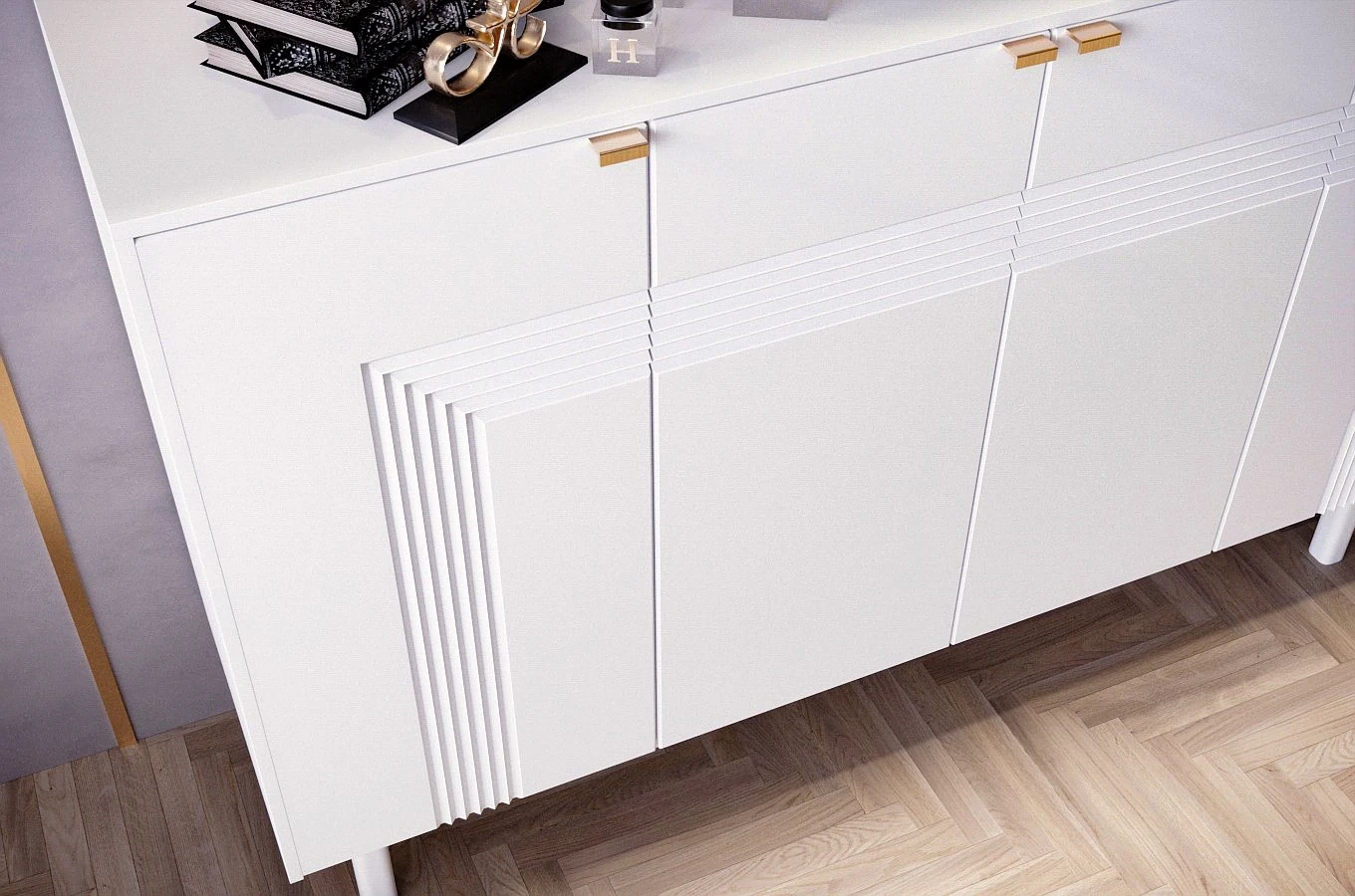 Biała komoda Dancan YOKO / szer. 156 cm