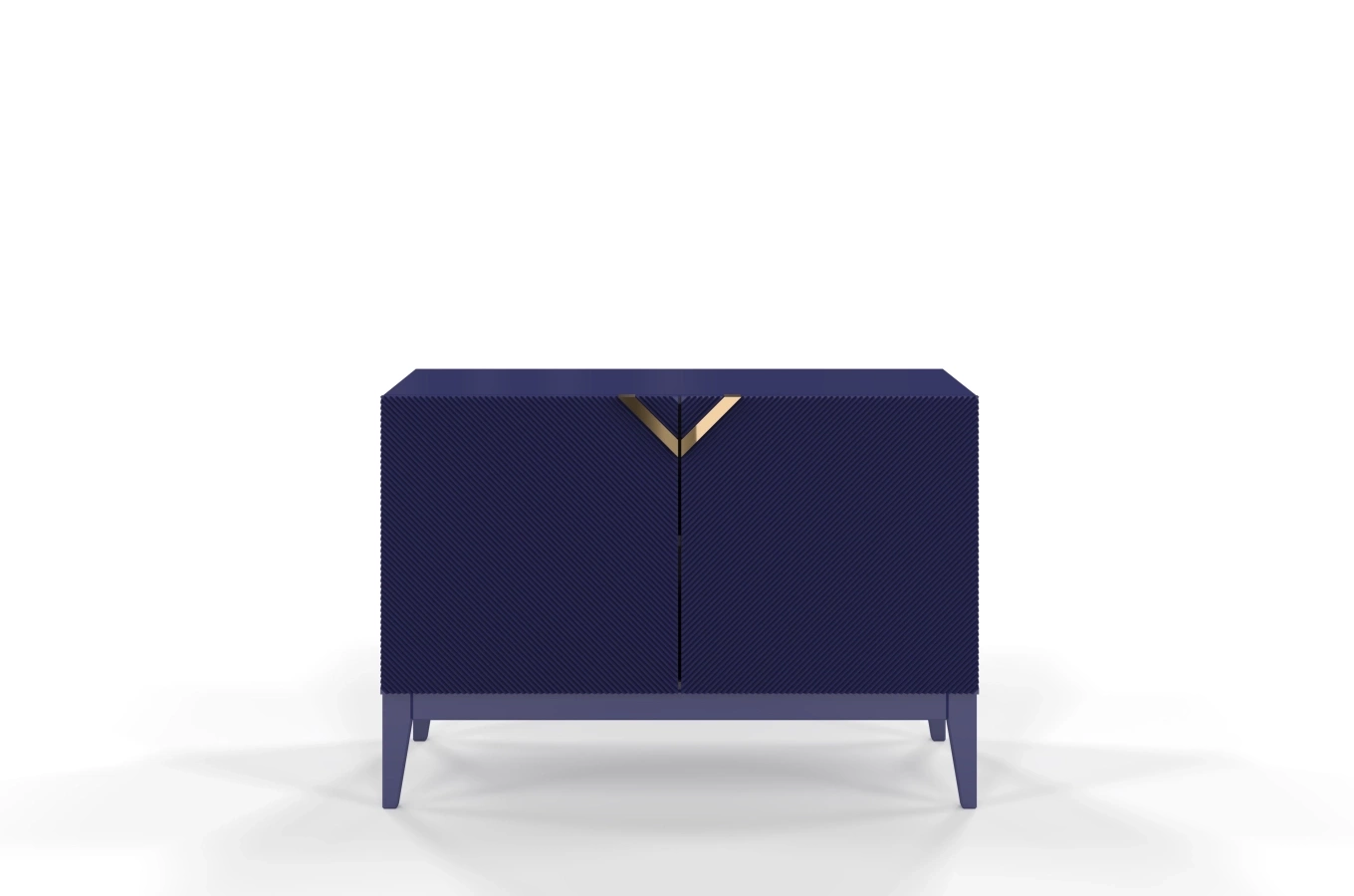 Drewniana komoda Visby DEMI LONG 2D / kolor granat szlachetny / szer. 100,5 cm