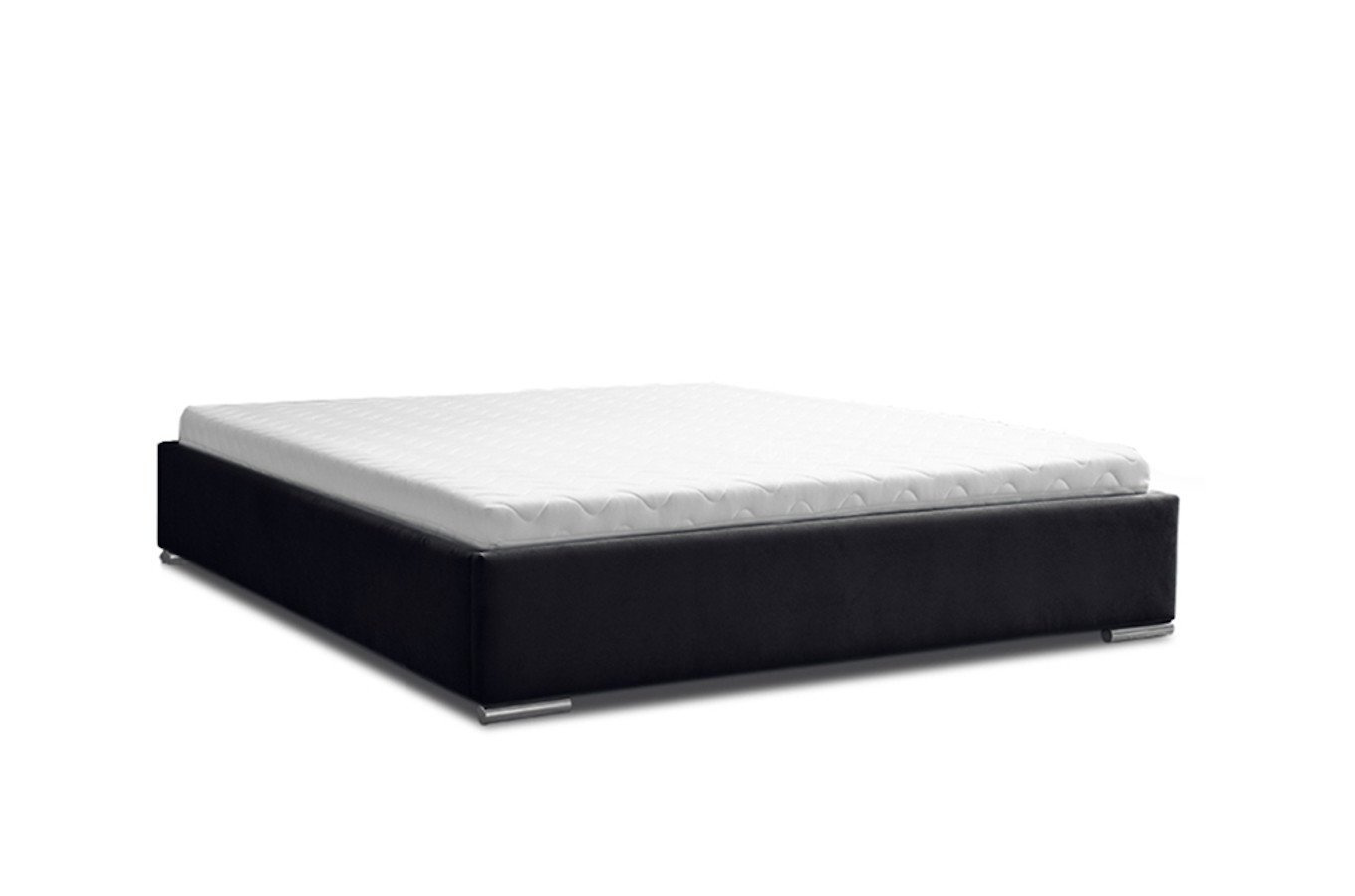 Klasyczne łóżko tapicerowane do sypialni WENER - bez zagłówka