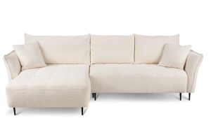 Nowoczesny rozkładany narożnik LOCA z funkcją spania i pojemnikiem na pościel