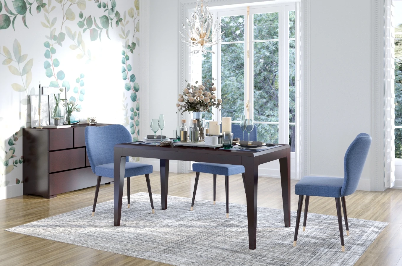 Stół drewniany bukowy rozkładany Visby CORTENA 140-220 cm