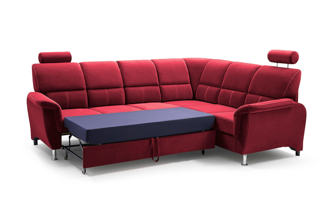 Klasyczny rozkładany narożnik DANIELA z pojemnikiem na pościel