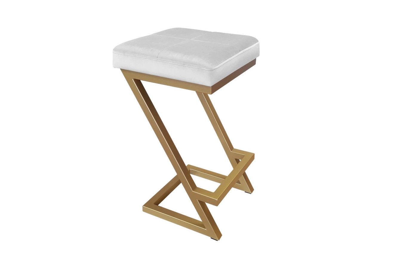 Tapicerowany hoker DIZI na metalowych nogach / kolor tkaniny + podstawy do wyboru!