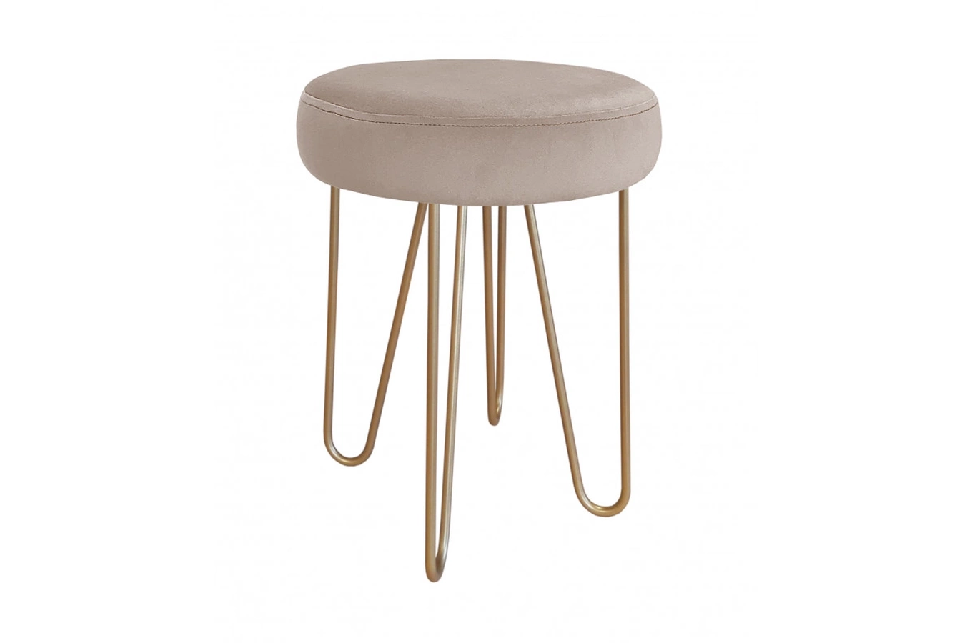 Tapicerowany taboret SECONDO na metalowych nogach / kolor tkaniny + podstawy do wyboru!