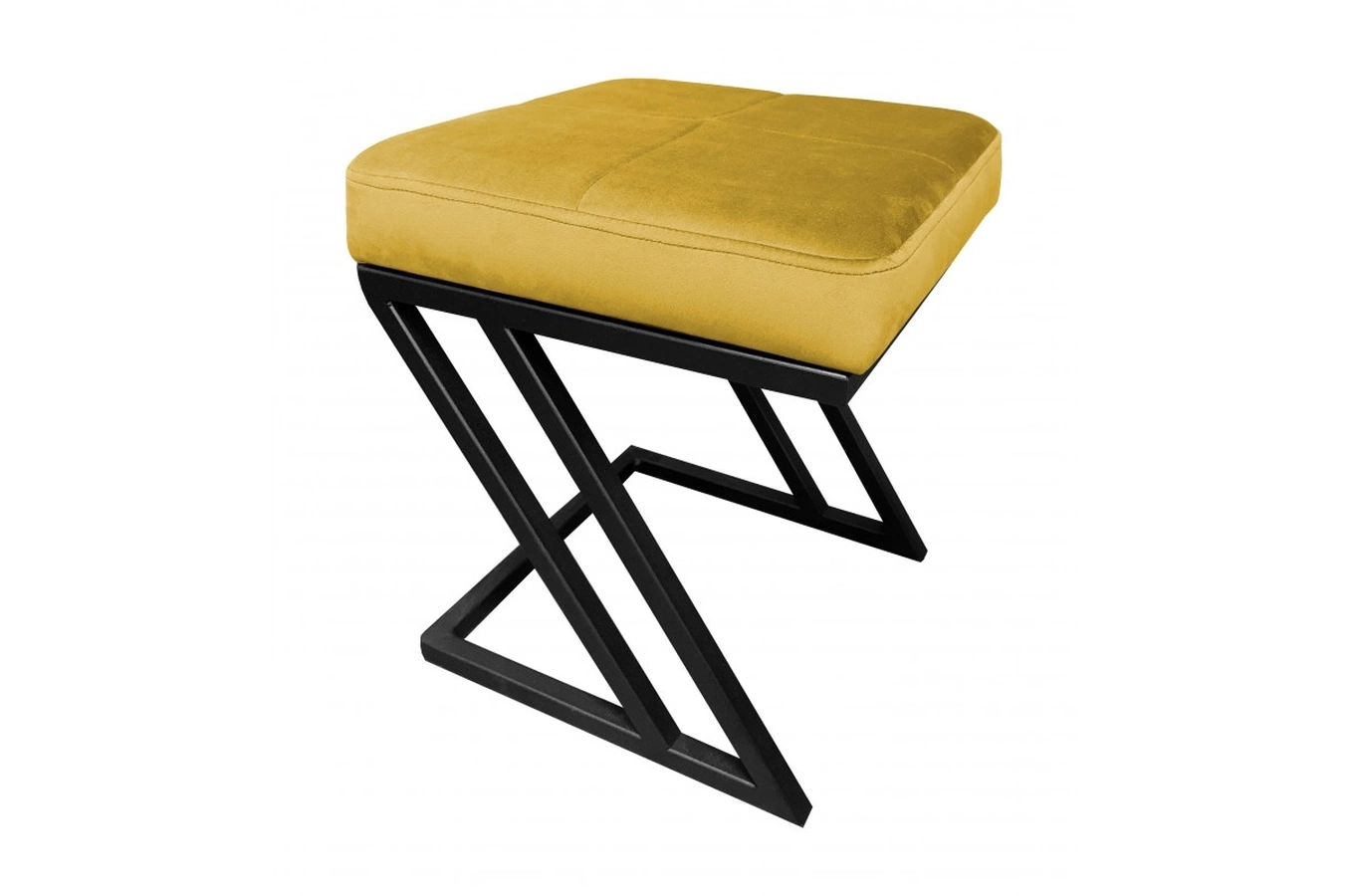 Tapicerowany puf DIZI na metalowych nogach / kolor tkaniny + podstawy do wyboru!