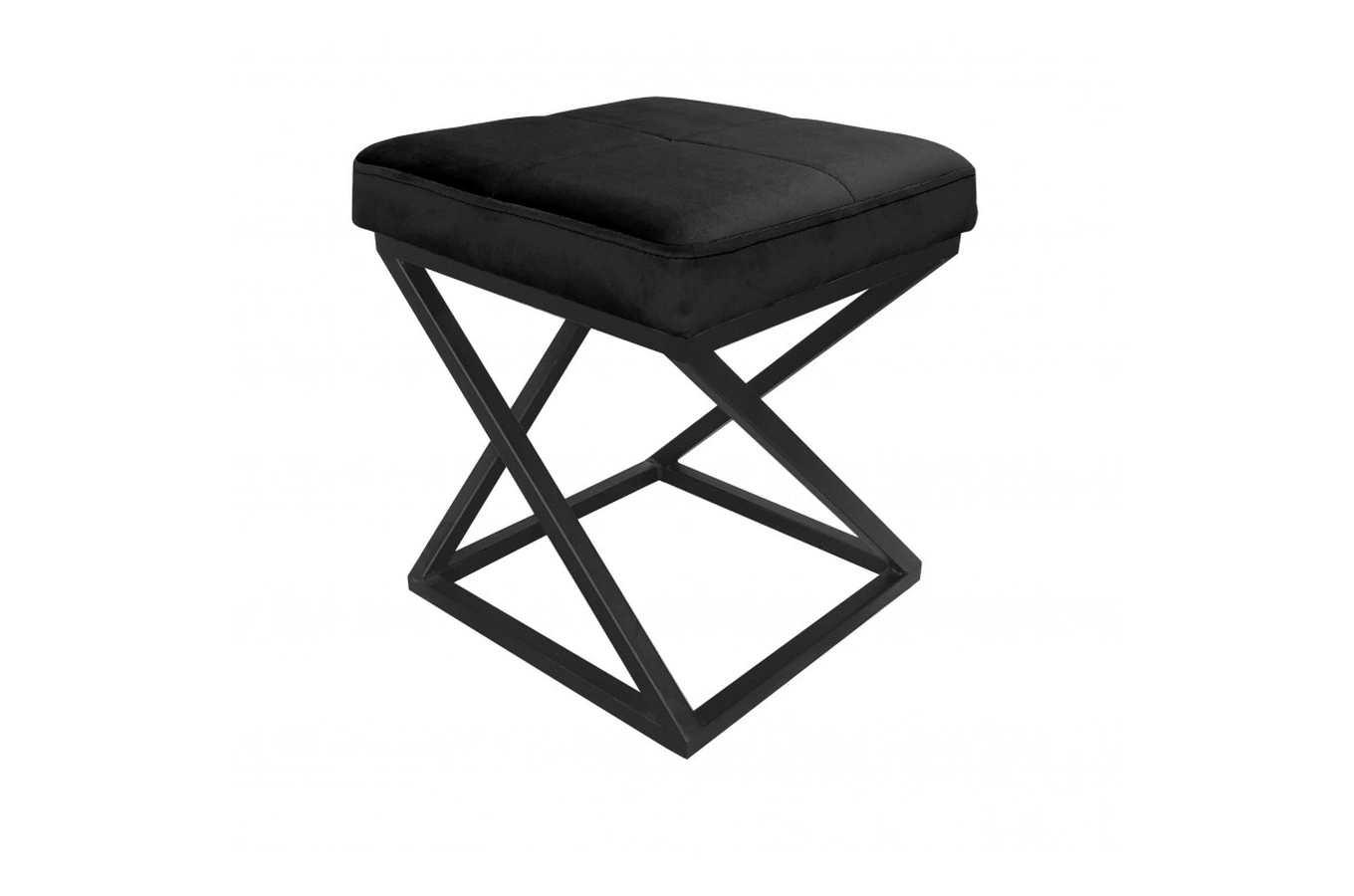 Tapicerowany puf DIXI na metalowych nogach / kolor tkaniny + podstawy do wyboru!