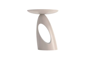 Stolik drewniany Kayani ISLAND różne kolory, wys. 40 cm / kolor biały