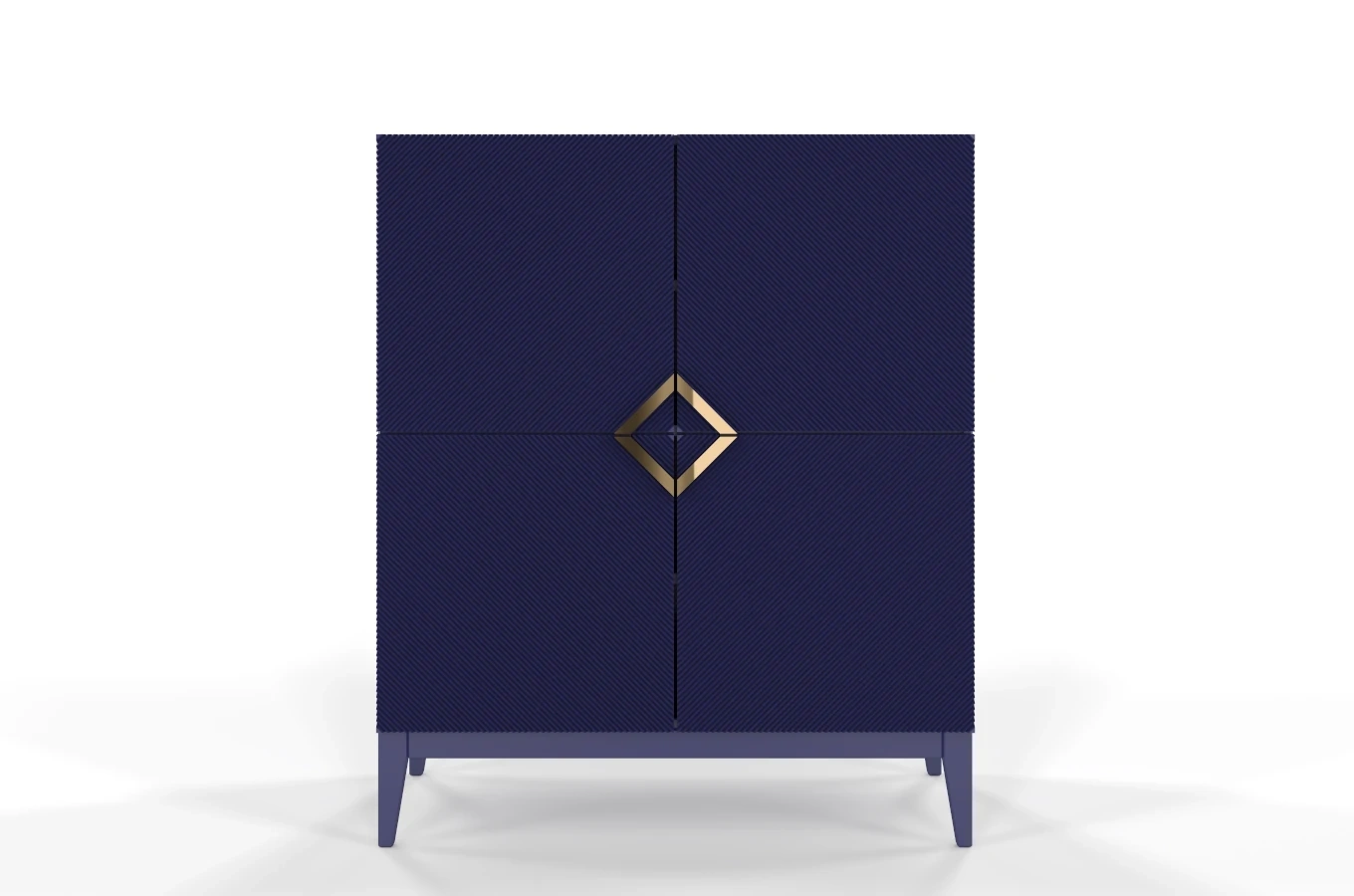 Drewniana komoda Visby DEMI HIGH / kolor granat szlachetny / szer. 100 cm