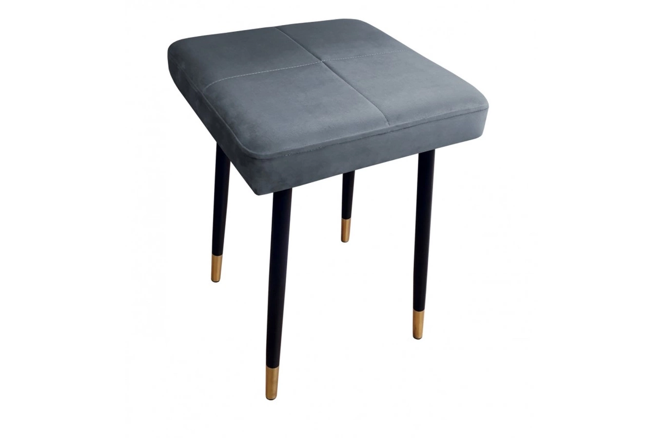 Tapicerowany taboret QUINTO na metalowych nogach / kolor tkaniny + podstawy do wyboru!