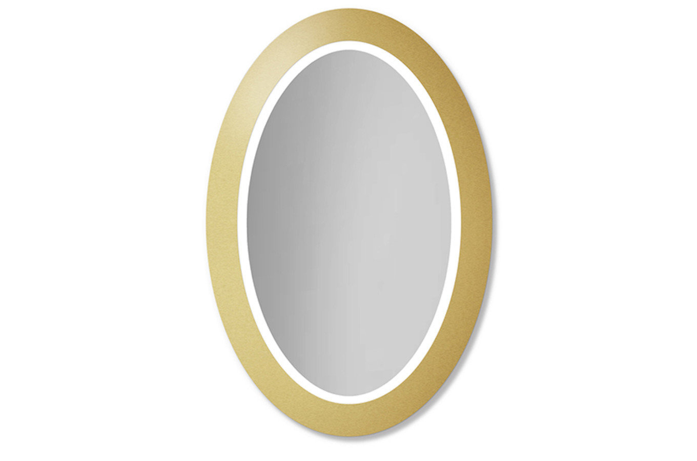 Owalne lustro OVAL BOLD z oświetleniem LED / rama dostępna w 5 kolorach