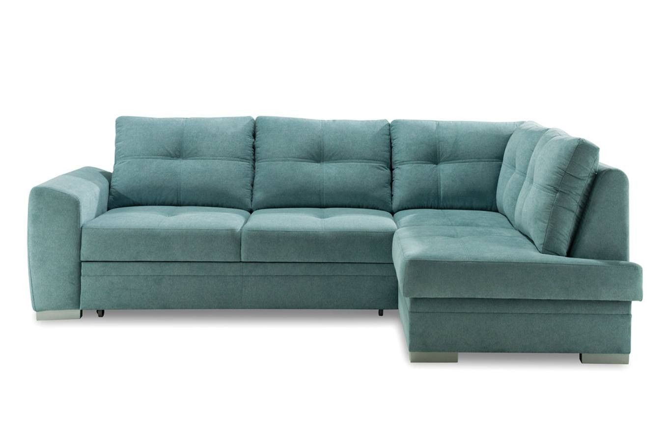 Elegancki narożnik AZURRA Mini z funkcją spania i pojemnikiem na pościel