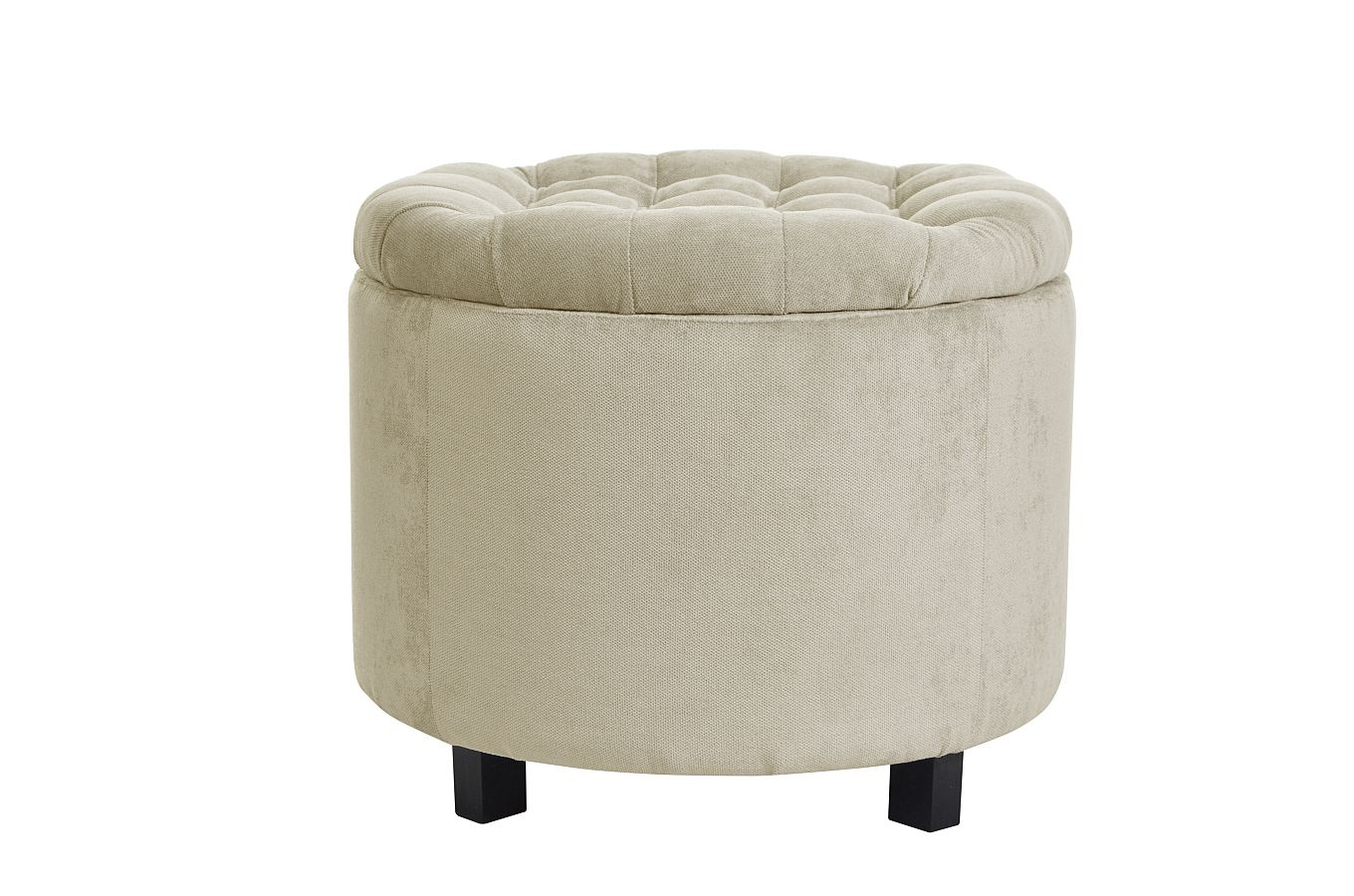 Tapicerowany puf ze schowkiem POMPADOUR i zdejmowanym siedziskiem