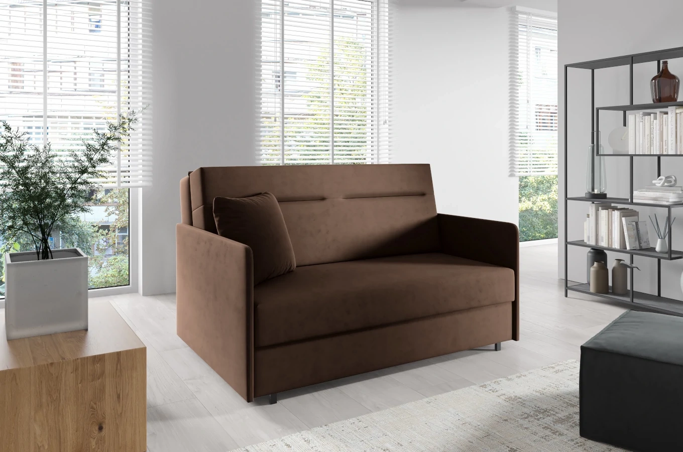 Elegancka sofa ZUZA z funkcją spania / szerokość 142 cm