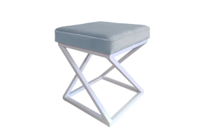 Tapicerowany puf DIXI na metalowych nogach / kolor tkaniny + podstawy do wyboru!