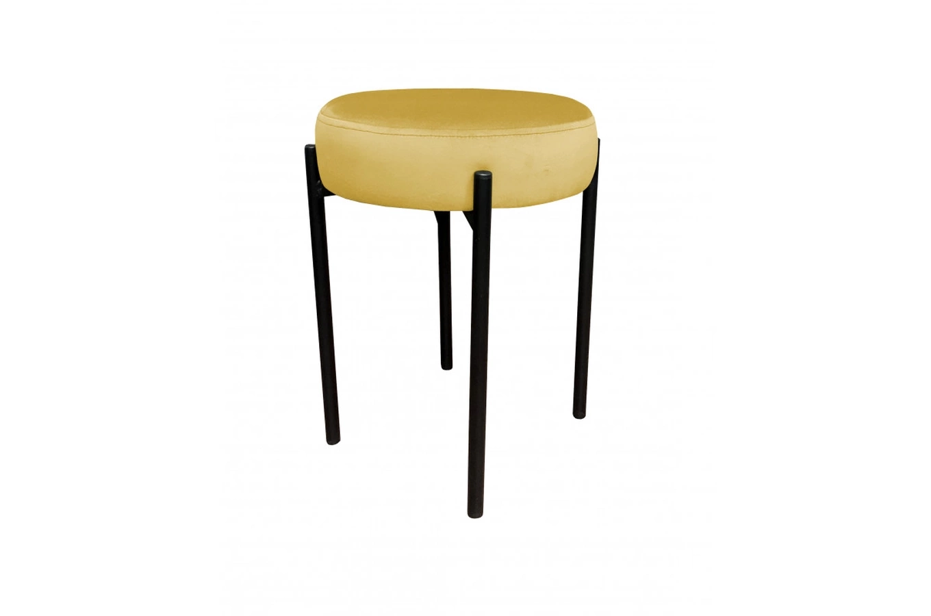 Tapicerowany taboret TERZO na metalowych nogach / kolor tkaniny + podstawy do wyboru!