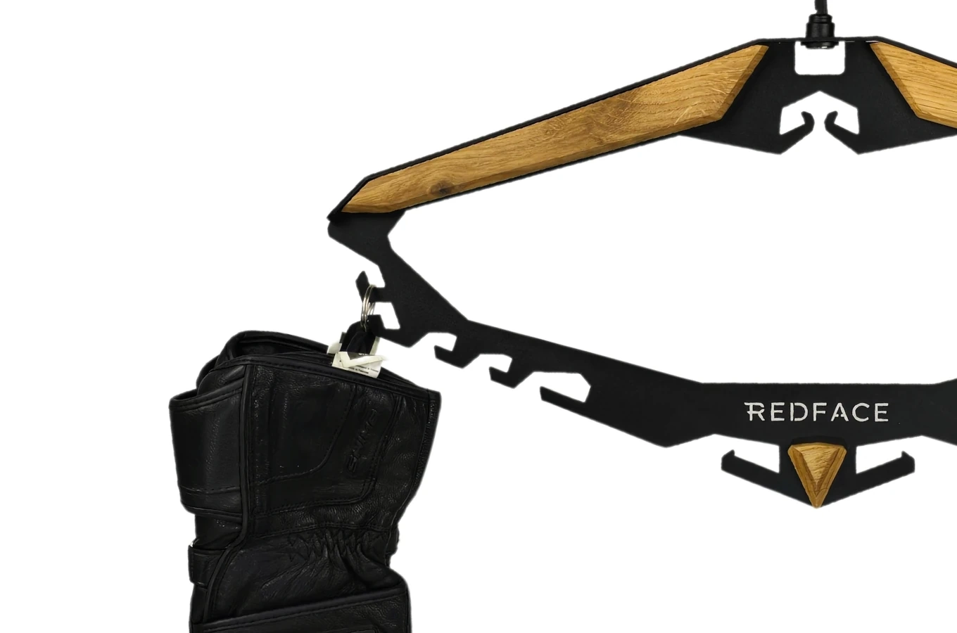 Metalowy wieszak na kask i ubrania motocyklowe Redface ADV / przechowuj wszystko w jednym miejscu, bez wiercenia!