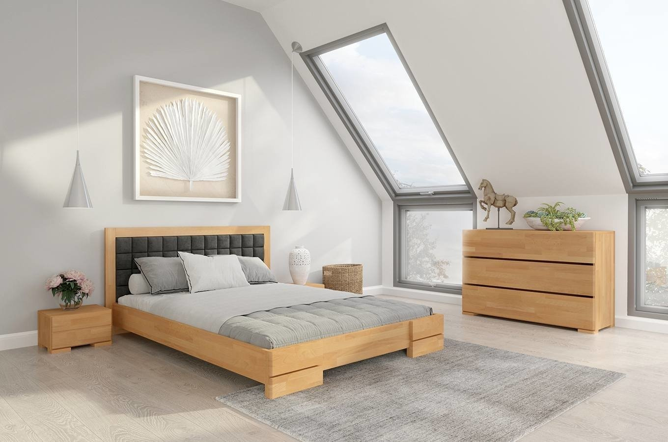 Drewniana komoda bukowa Visby Sandemo 3S / kolor palisander