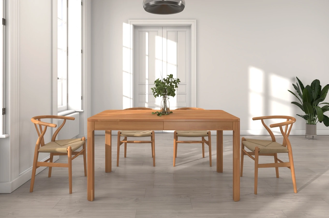 Stół drewniany bukowy rozkładany Skandica RUBY 140-260 cm