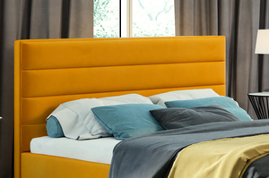 Tapicerowane łóżko do sypialni HENRIK