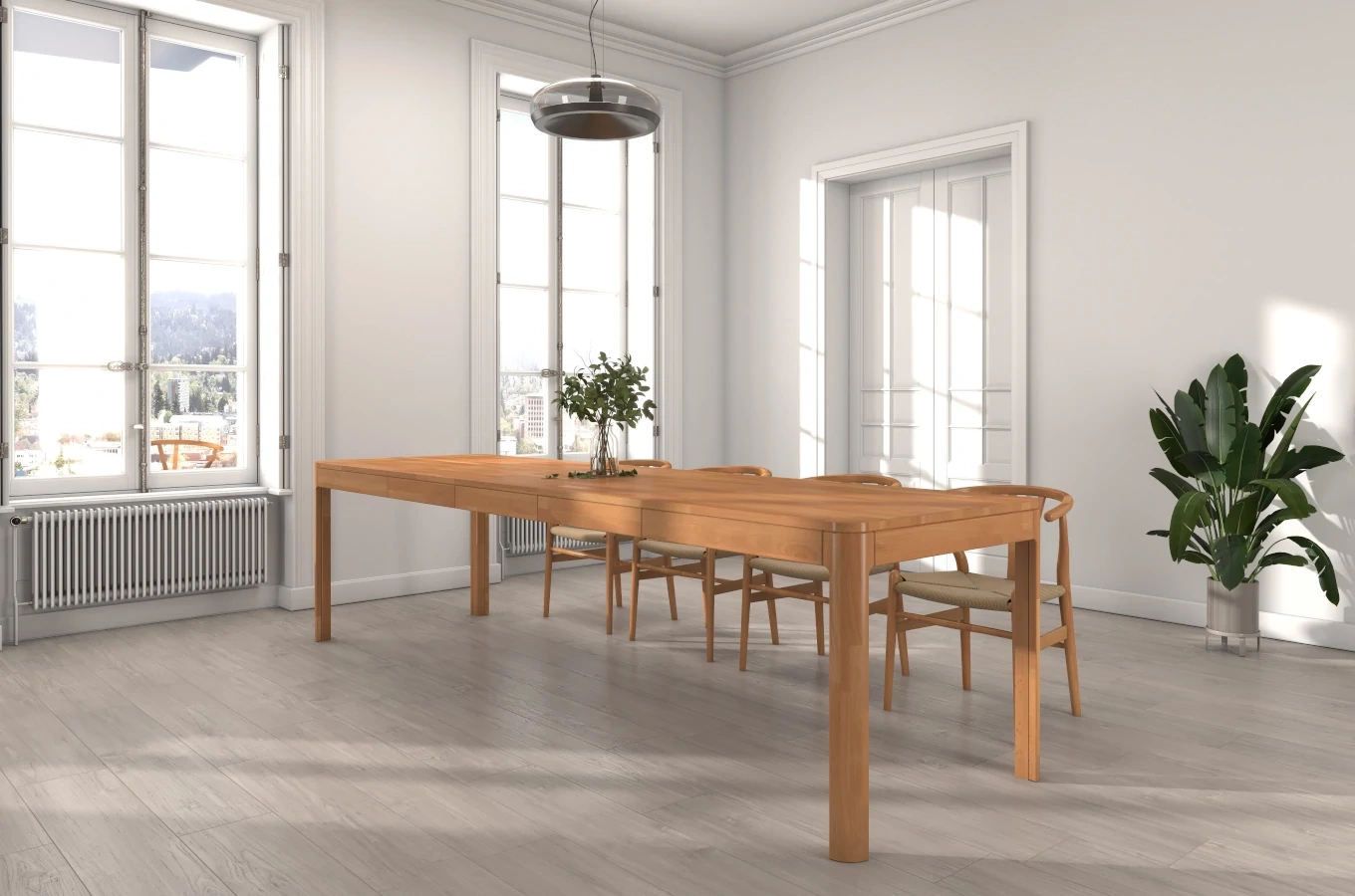 Stół drewniany bukowy rozkładany Skandica RUBY 140-260 cm / kolor naturalny