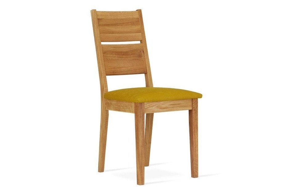 Dębowe krzesło GAJA z tapicerowanym siedziskiem