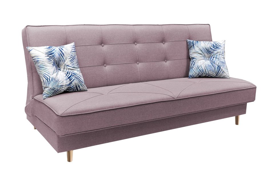 Elegancka sofa IZA w skandynawskim stylu, z funkcją spania i pojemnikiem na pościel