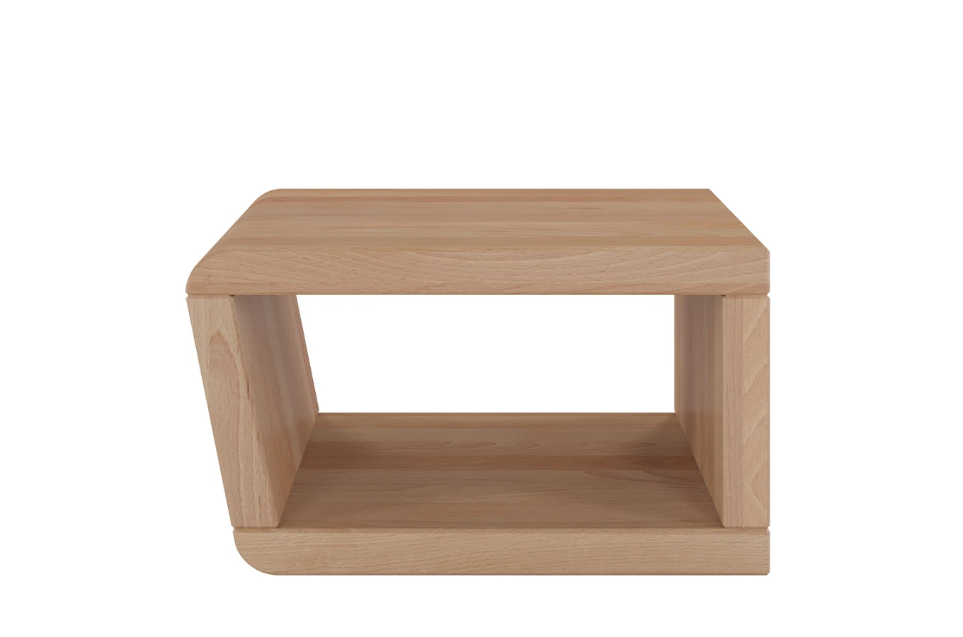 Nowoczesna drewniana szafka nocna buk jednolity bez szuflad Visby HARALD / szer. 50 cm
