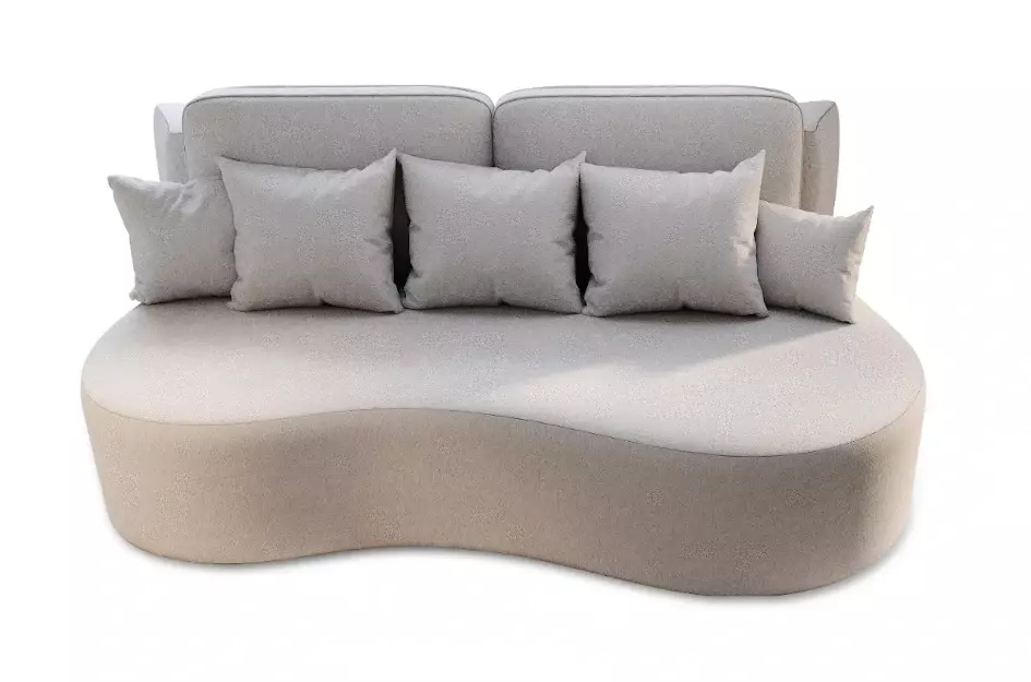Nowoczesna sofa rozkładana VIVA z funkcją spania i pojemnikiem na pościel / szerokość 216 cm
