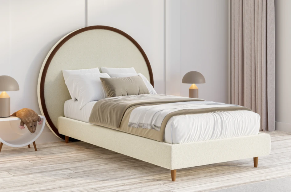 Tapicerowane łóżko dziecięce BAMBI / szer. 90 cm